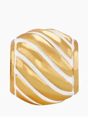 Brighton Gold Tone White Rope and Roll Bead NEW